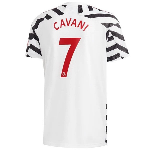 Maglia Manchester United NO.7 Cavani 3ª 2020-2021 Bianco